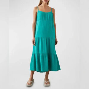 Rails
Blakely Cotton Gauze Midi-Dress Teal size medium